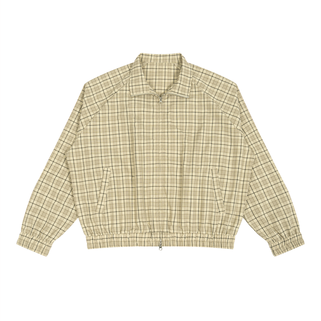Unisex Plaid Full-Zip Track Jacket