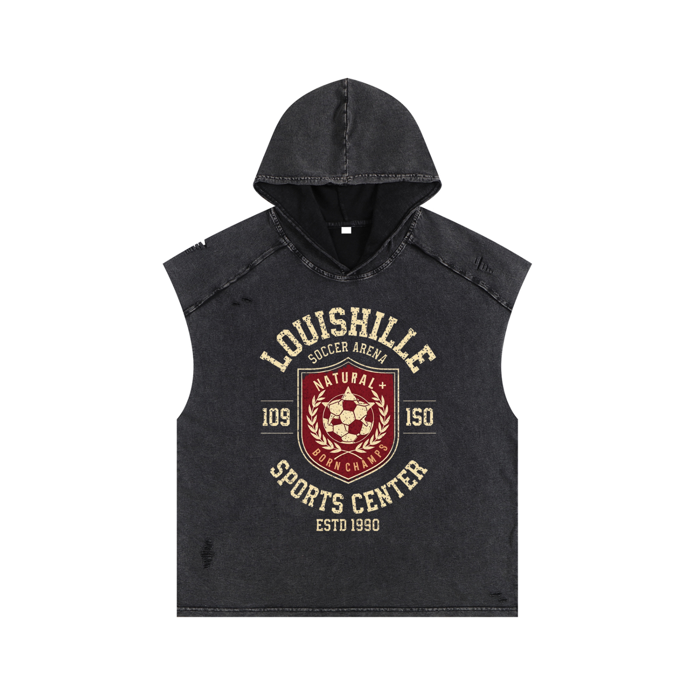 Snow Washed Boxy Hooded Tank Top
