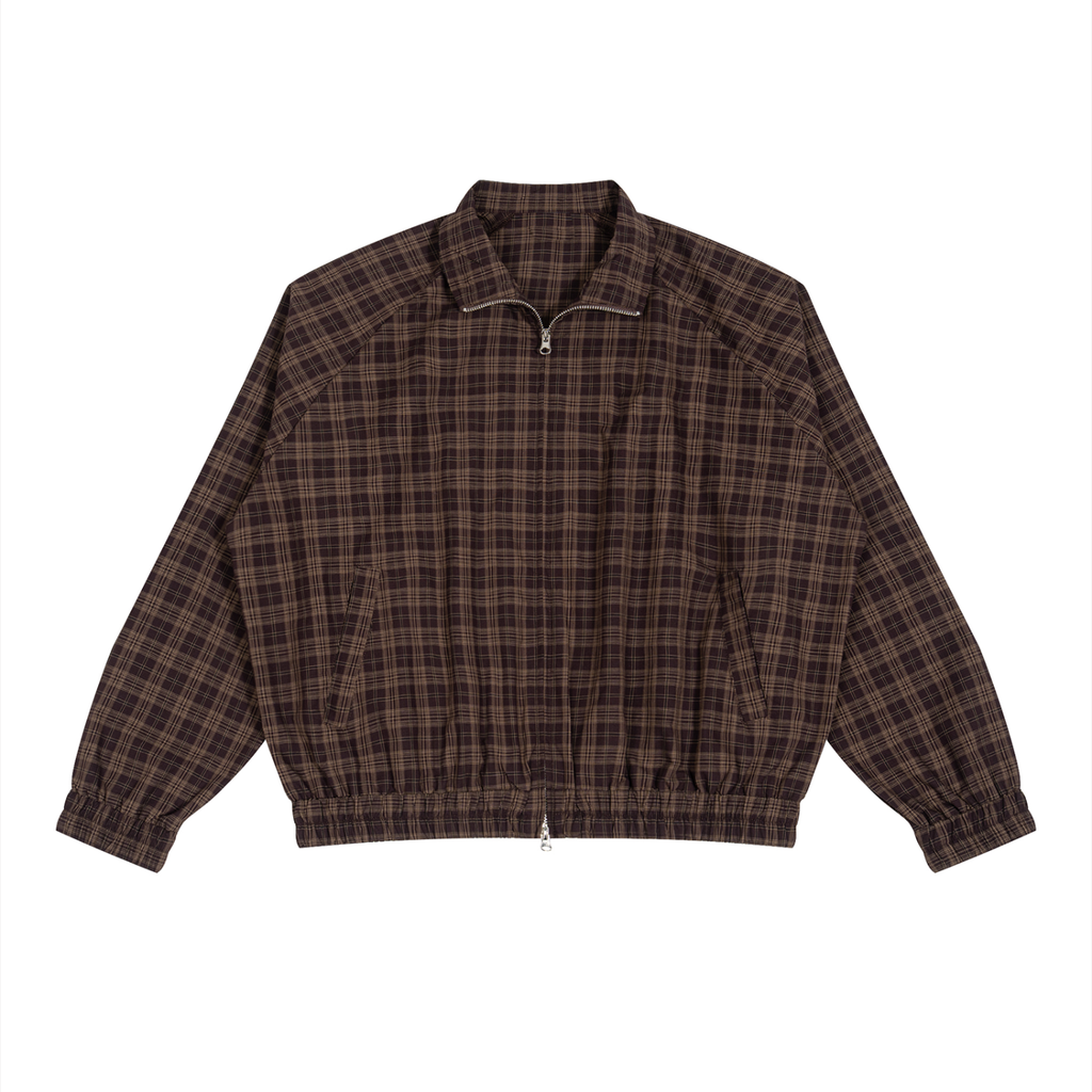 Unisex Plaid Full-Zip Track Jacket