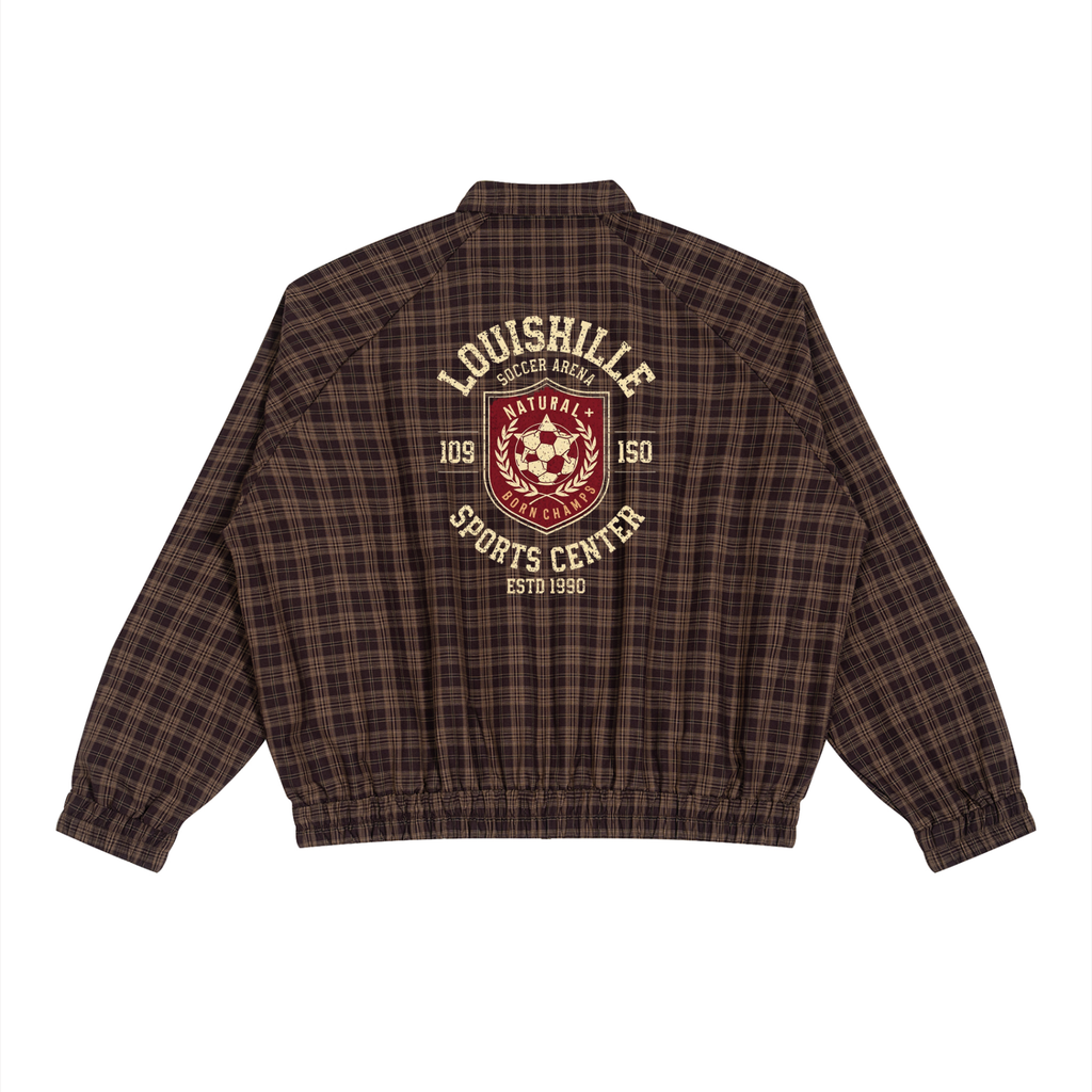 Unisex Plaid Full-Zip Track Jacket