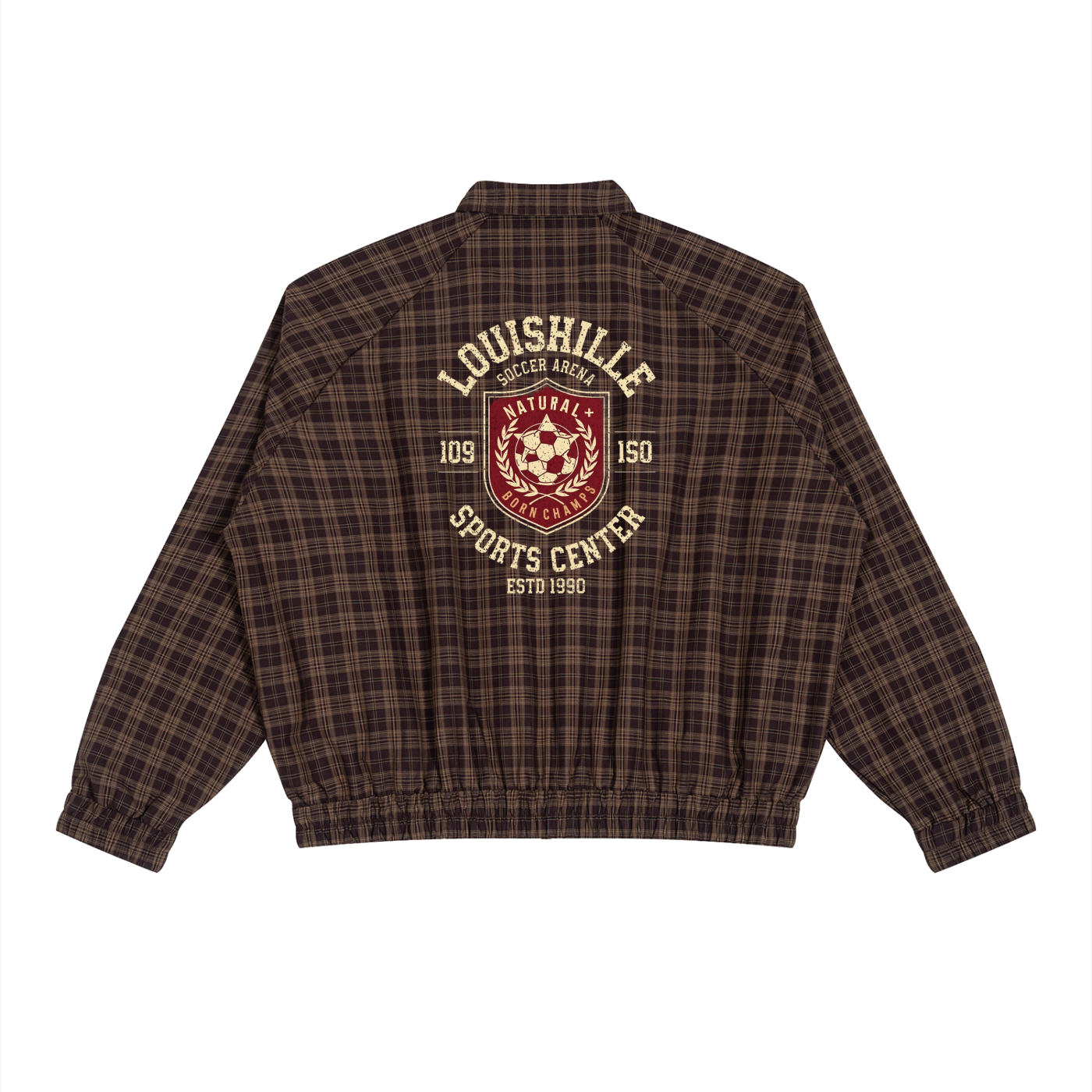 Unisex Plaid Full-Zip Track Jacket