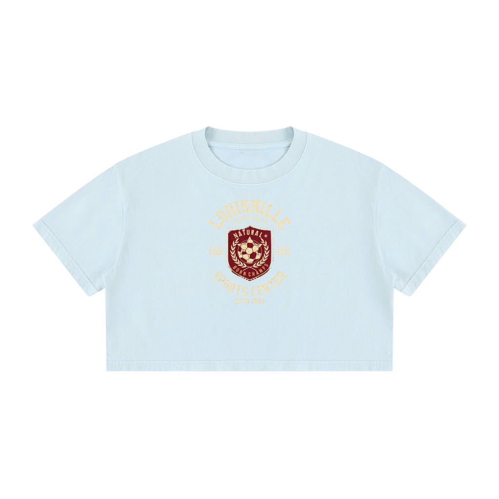 Women's Mineral Wash Cotton Crop T-Shirt