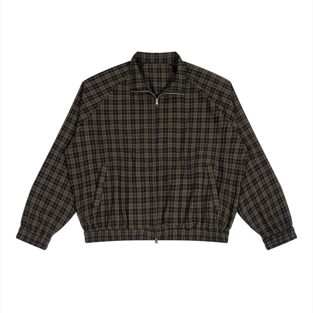 Unisex Plaid Full-Zip Track Jacket