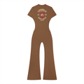 Women’s Tight Flared Leg Quarter-Zip Jumpsuit
