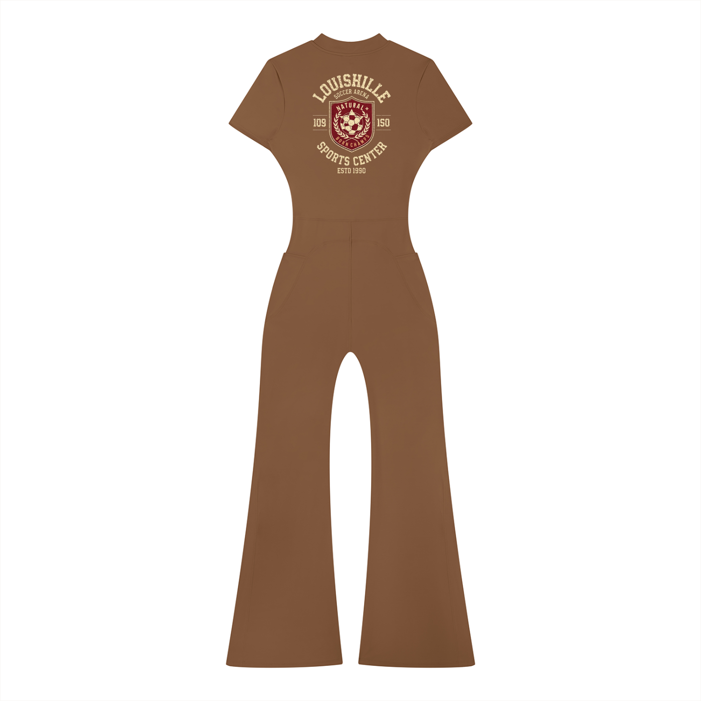 Women’s Tight Flared Leg Quarter-Zip Jumpsuit