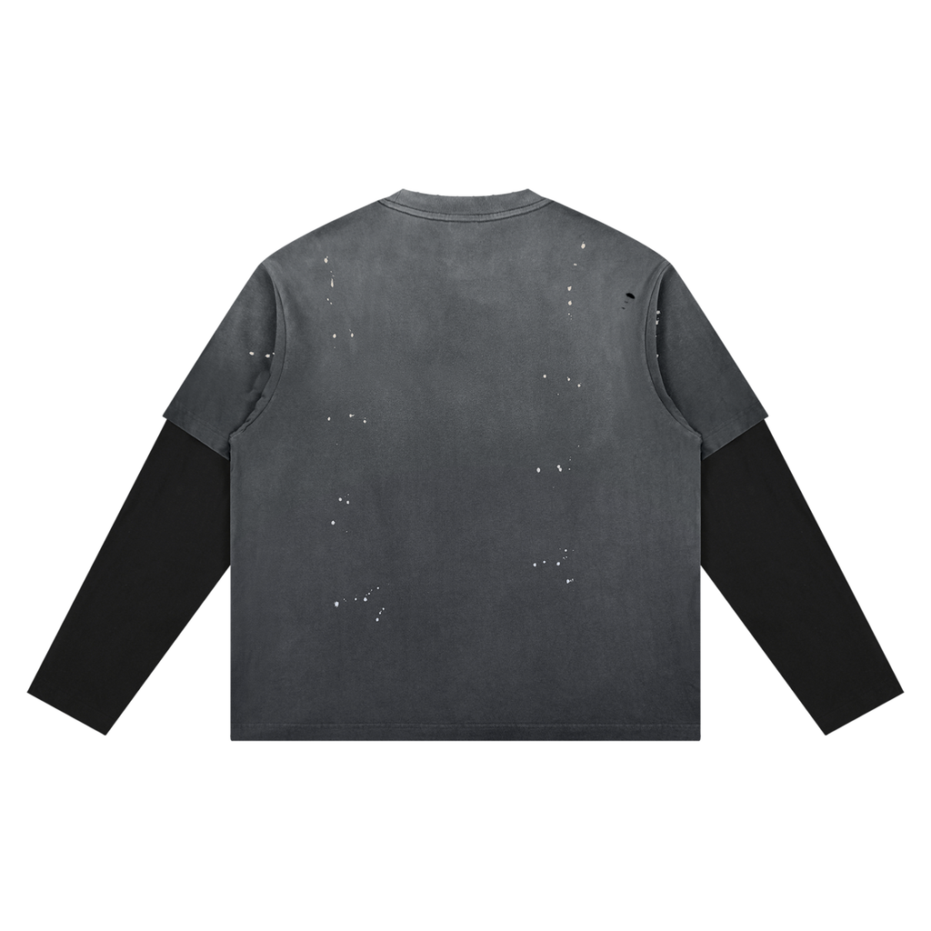 Unisex Vintage Wash Distressed Layer T-Shirt