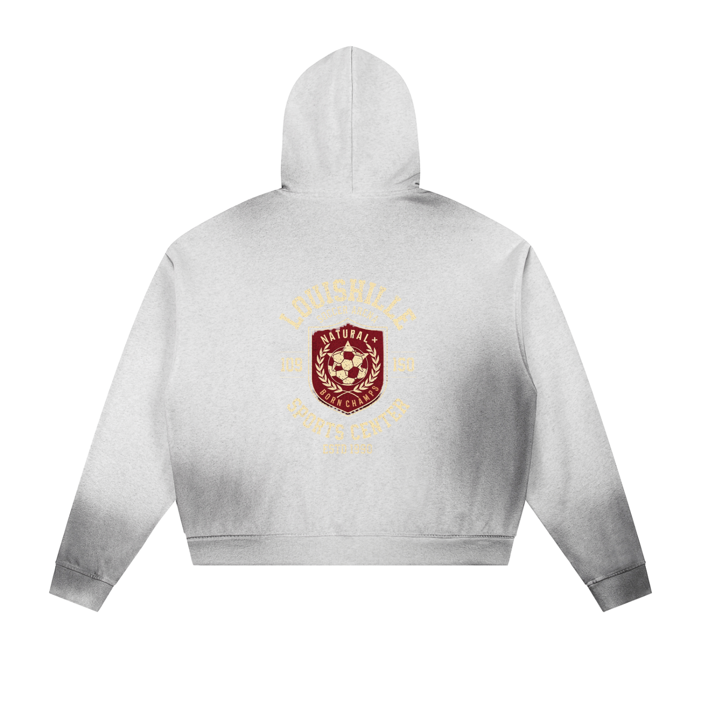 Sun Fade Frayed Raw Edge Fleece Zip Hoodie