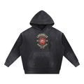 Vintage Washed Frayed Fleece Hoodie