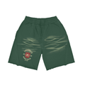 Vintage Washed Tiger Stripes Short Pants