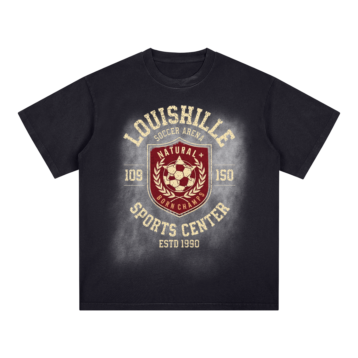 Square Patch Monkey Washed T-Shirt