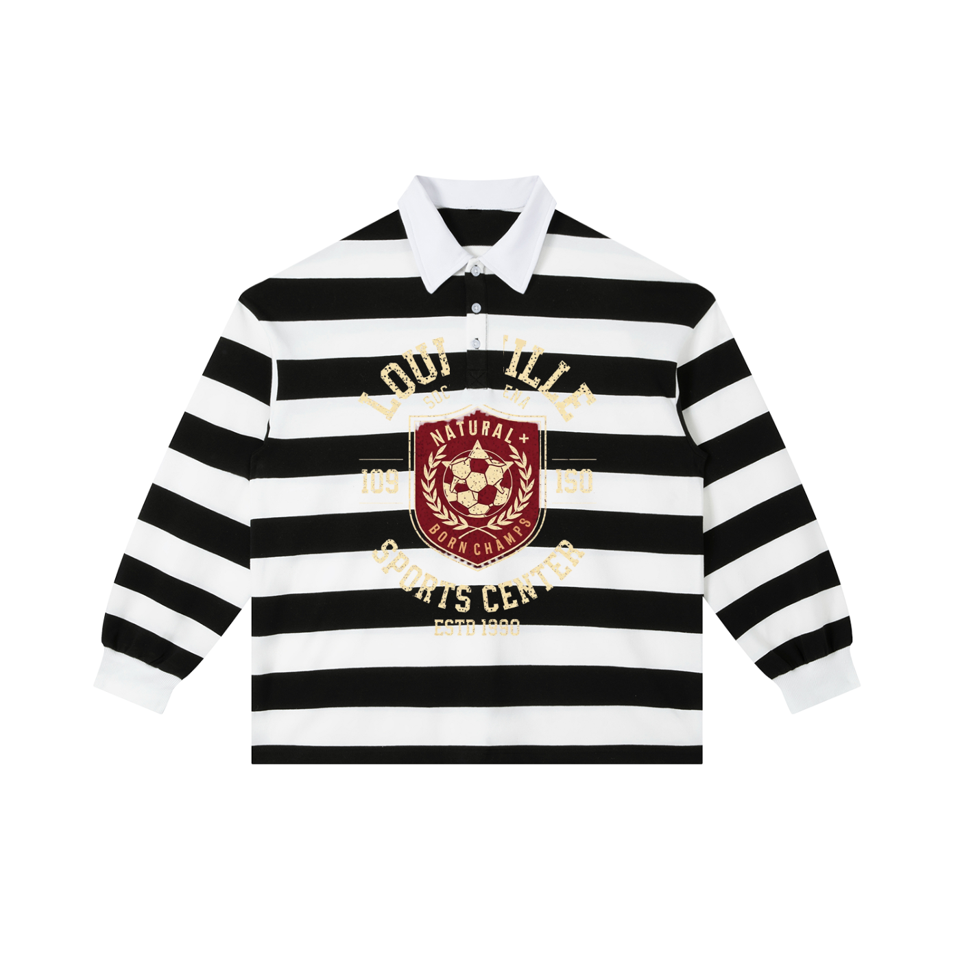 Color Block Stripe Polo Shirt