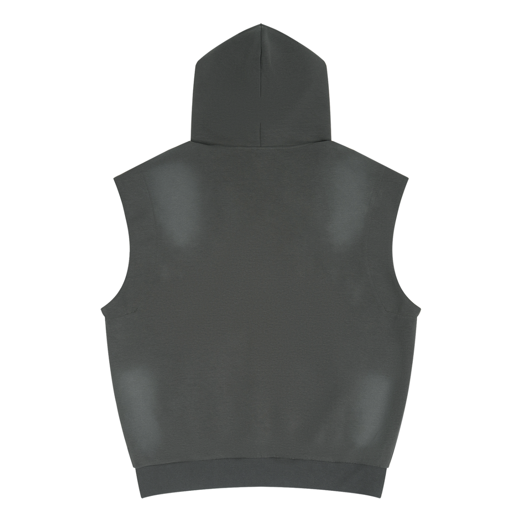 Unisex Vintage Wash Sun Fade Sleeveless Hoodie