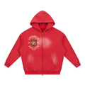 Sunfade Two-way Zipper Boxy Fleece Hoodie