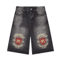 Men’s Vintage Wash Wide Leg Denim Shorts