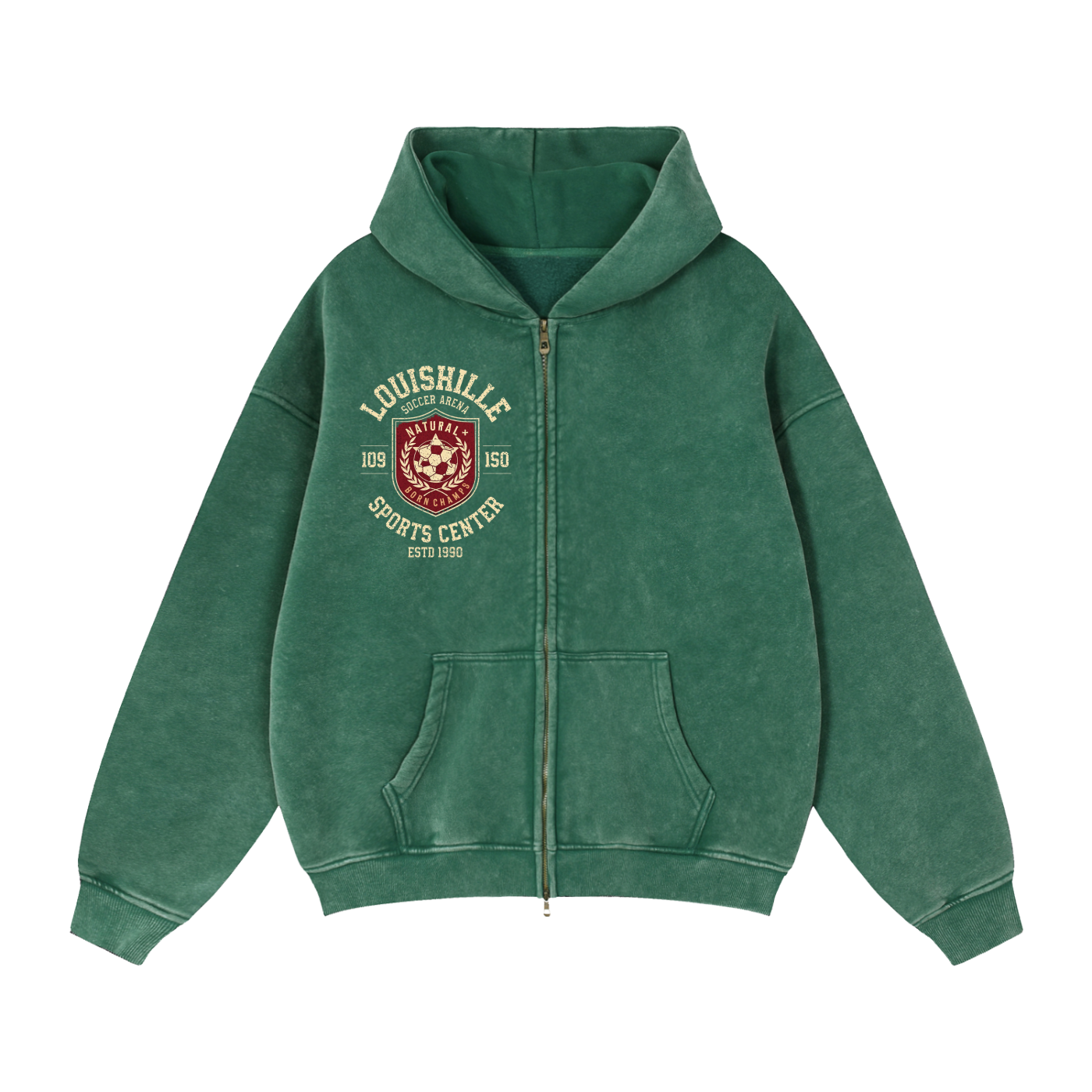 Zip-Through Boxy Fleece Hoodie