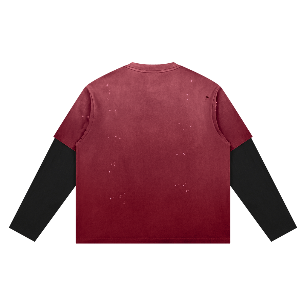 Unisex Vintage Wash Distressed Layer T-Shirt