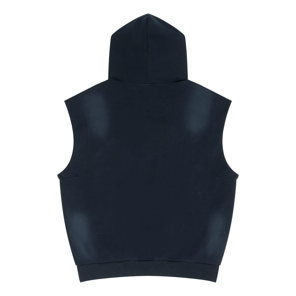 Unisex Vintage Wash Sun Fade Sleeveless Hoodie