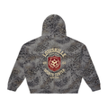 Unisex Vintage Wash Leopard Full Zip Hoodie