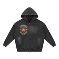 Sunfade Two-way Zipper Boxy Fleece Hoodie